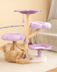 Purple Woven Flower Cat Tree