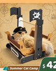 2-Tier Pirate Ship Cat Bed