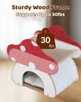 Mushroom Loft – Cat Bed & Scratcher Combo