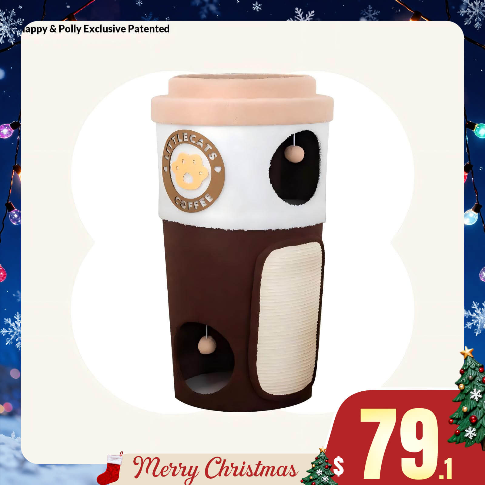 Coffee Cup Cat Tree – Happy & Polly