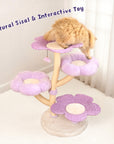 Purple Woven Flower Cat Tree