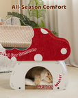 Mushroom Loft – Cat Bed & Scratcher Combo