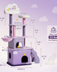 70 inch Moonlight Palace Cat Tree size and dimensions
