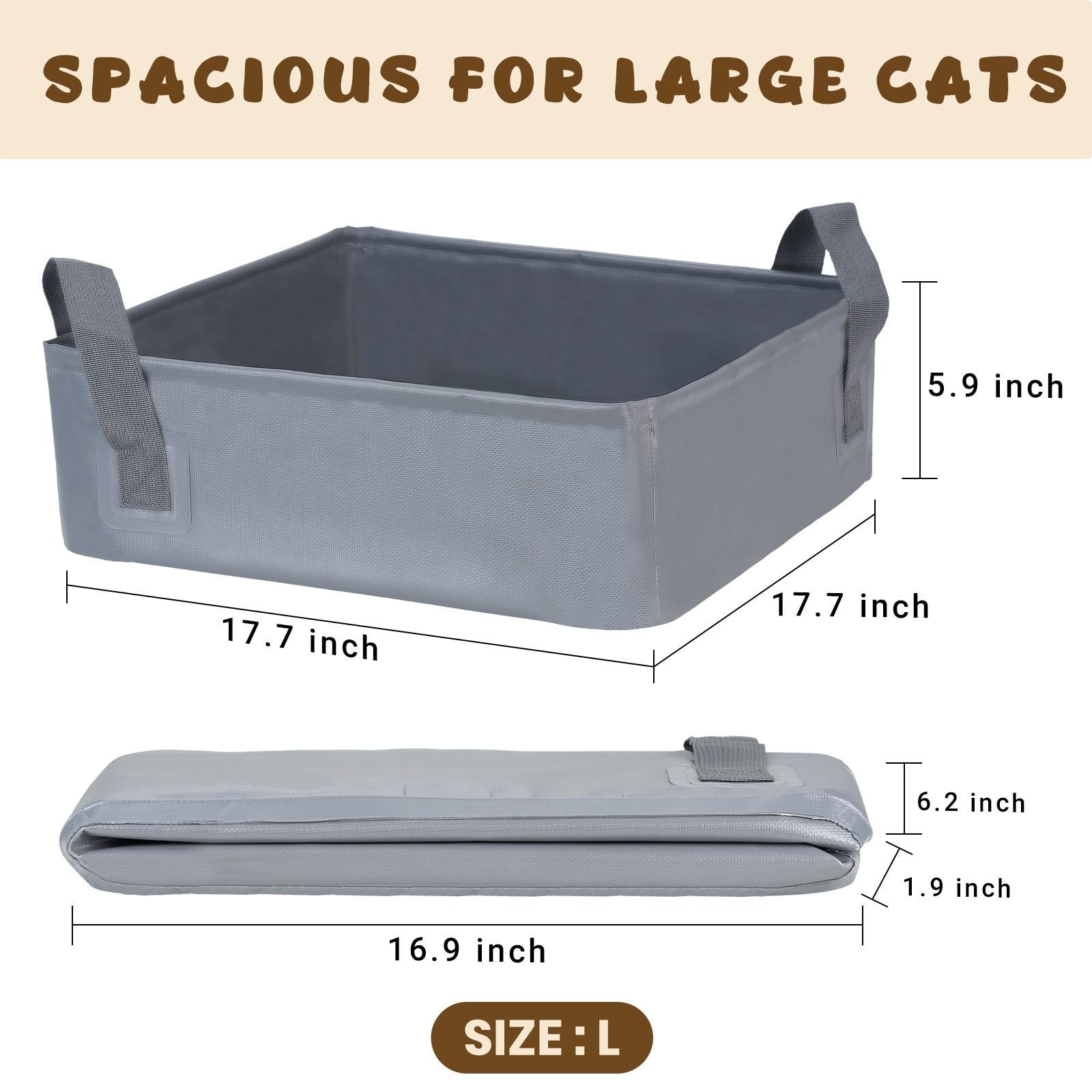 Portable Foldable Cat Litter Box – Perfect for Travel and Easy Cleanup Anywhere