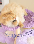 Purple Woven Flower Cat Tree