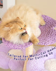 Purple Woven Flower Cat Tree