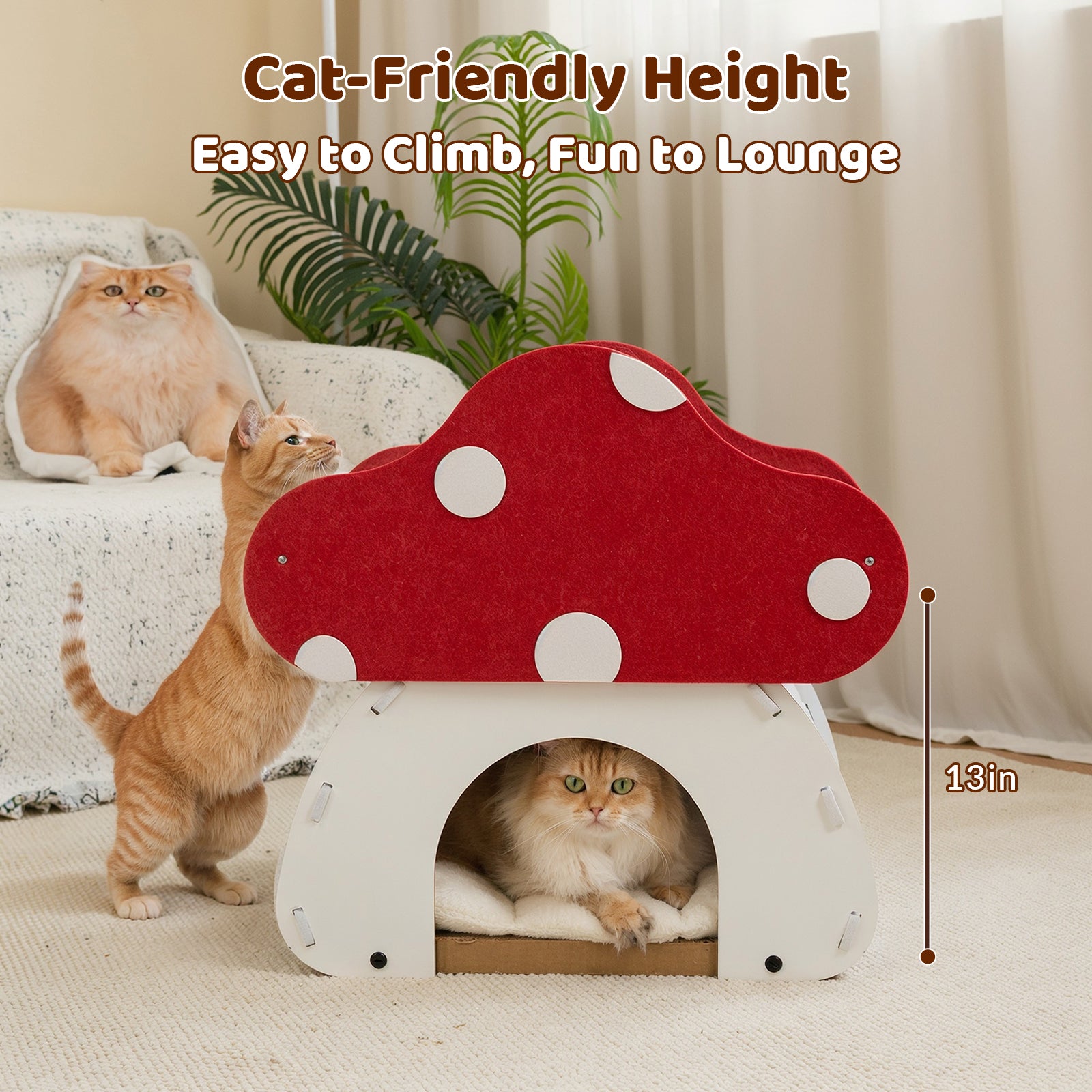 Mushroom Loft – Cat Bed & Scratcher Combo