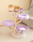 Purple Woven Flower Cat Tree