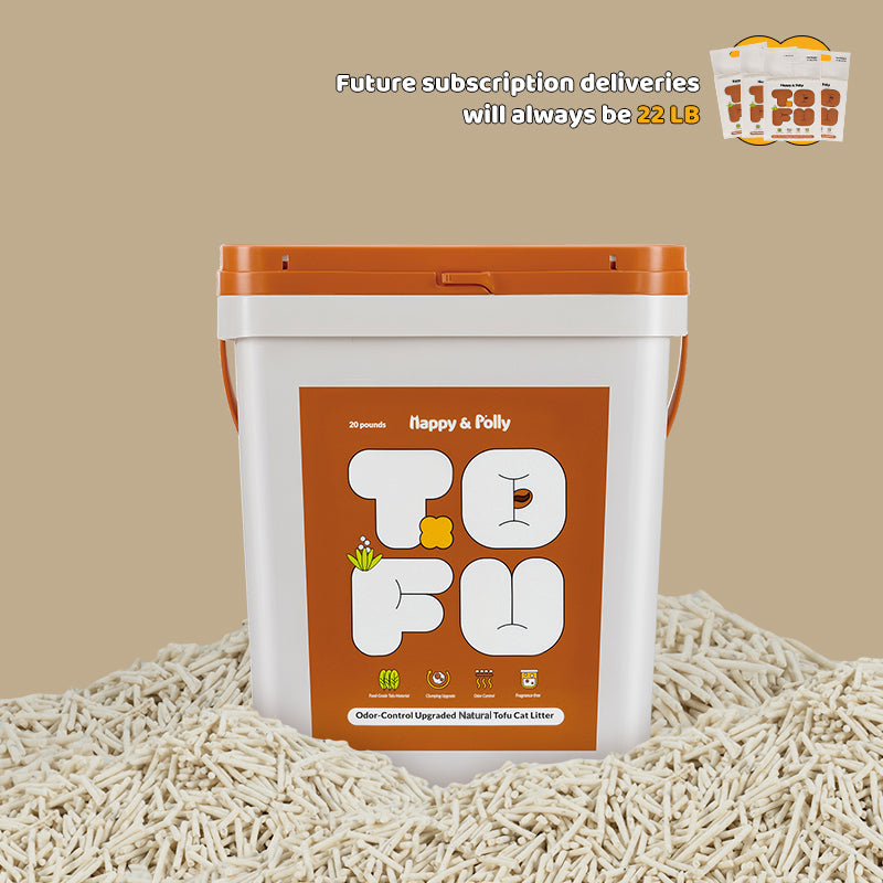 4 Bags Plant-Based Tofu Litter with Triple Natural Deodorizers (22lb)