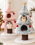 47.2" Decorative Vertical Christmas Tree-Style Cat Tree