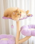 Purple Woven Flower Cat Tree