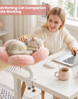 Cozy Flower Desk Cat Bed