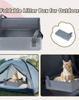 Portable Foldable Cat Litter Box – Perfect for Travel and Easy Cleanup Anywhere
