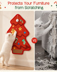 Durable Christmas Tree Cat Scratcher Mat