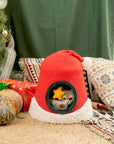 Christmas Santa Hat Cat Bed