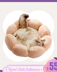 Bloomy Flower Cozy Plush Cat Bed