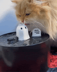 Ghost cat water fountain flow