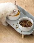 Bone China Double Cat Bowl