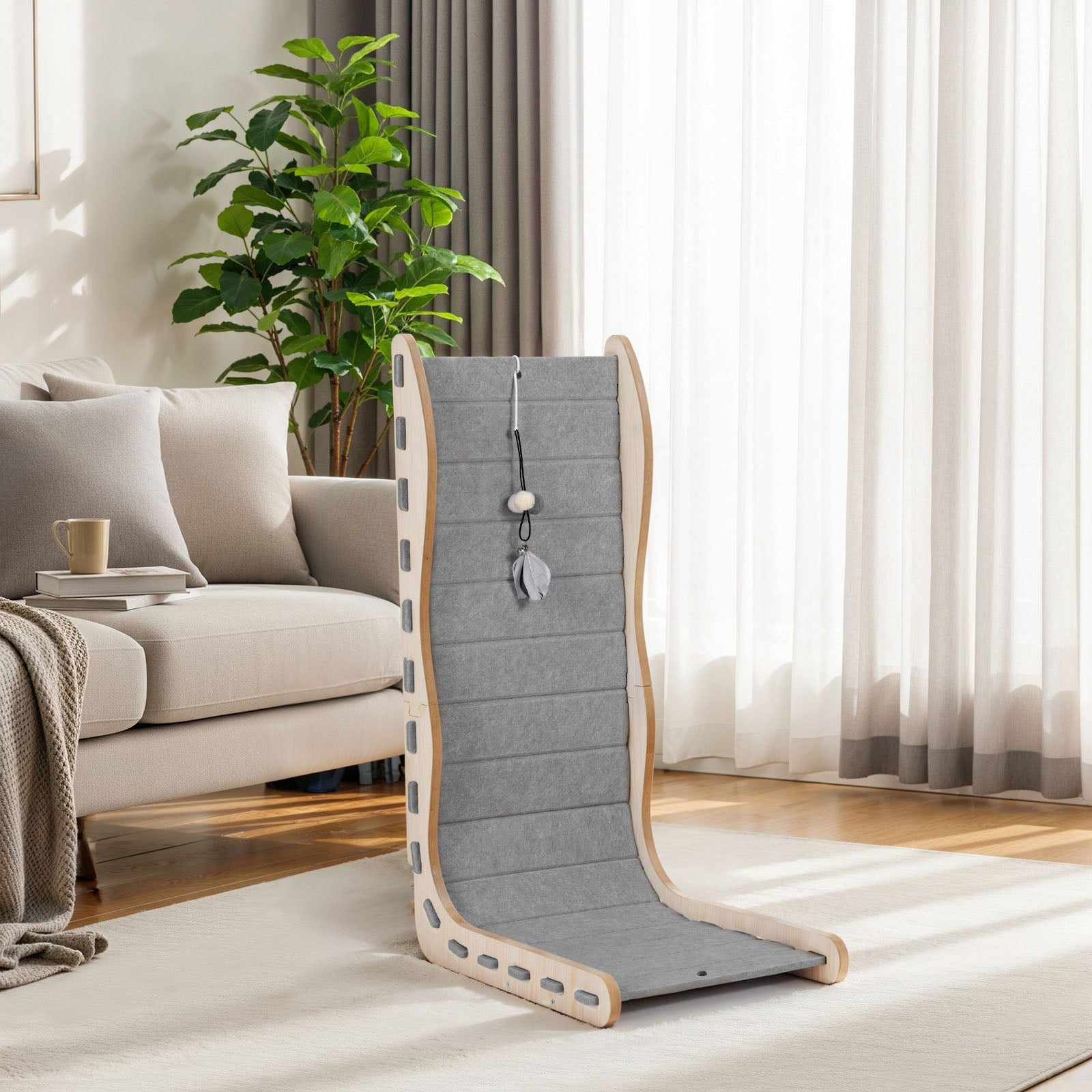 Modern Felt L-Shape Cat Scratcher – Happy & Polly
