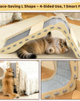 Modern Felt L-Shape Cat Scratcher