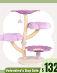 Purple Woven Flower Cat Tree