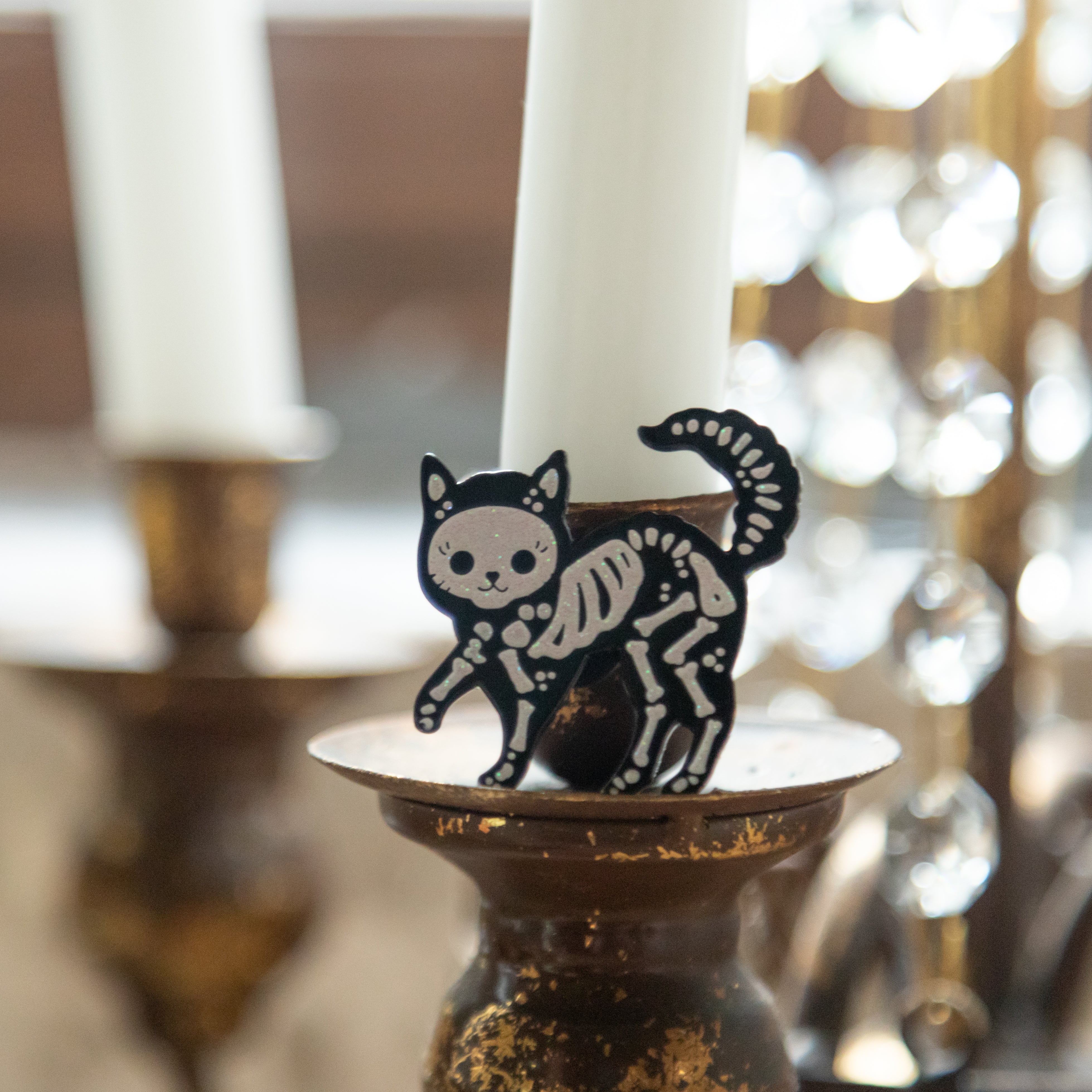 Whimsical Skull Badges Set