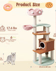 Happy & Polly-Large Ice Cream Cat Tree-Product Size