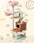 Happy & Polly-Large Ice Cream Cat Tree-Size