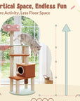 Happy & Polly-Large Ice Cream Cat Tree-Vertical Space