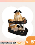 2-Tier Pirate Ship Cat Bed