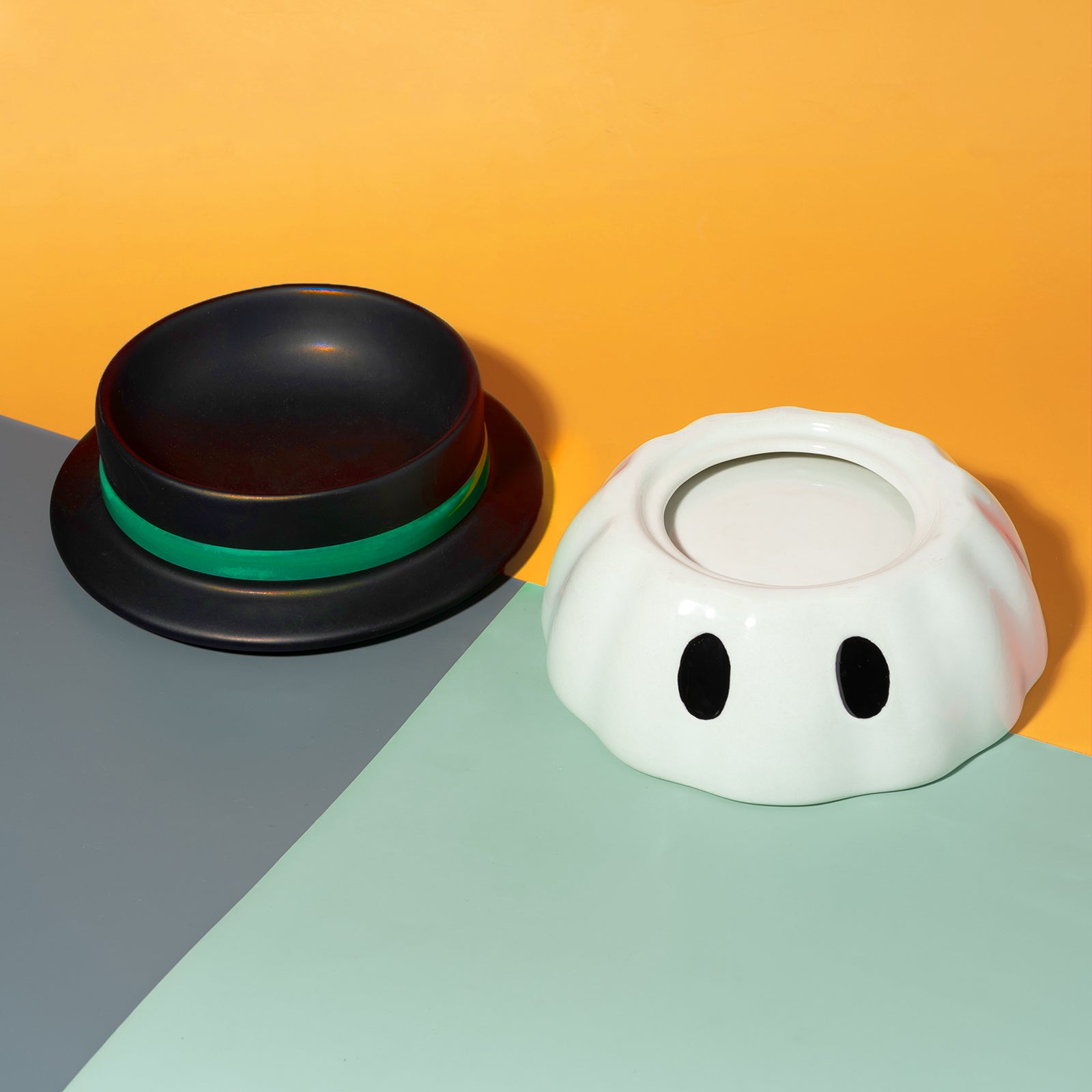 26.5oz / 750ml Top Hat Cat Bowl Set