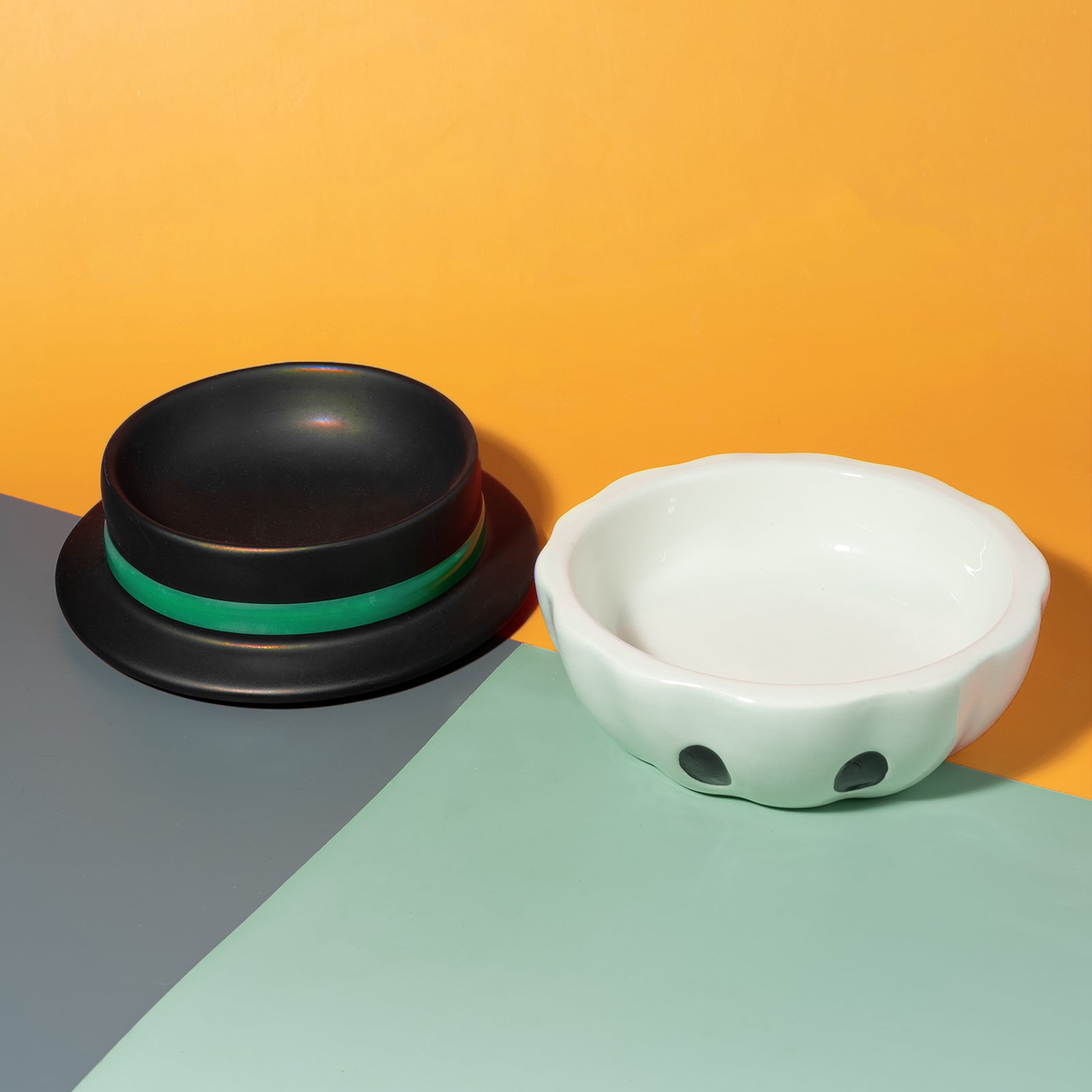 26.5oz / 750ml Top Hat Cat Bowl Set