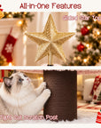47.2" Decorative Vertical Christmas Tree-Style Cat Tree