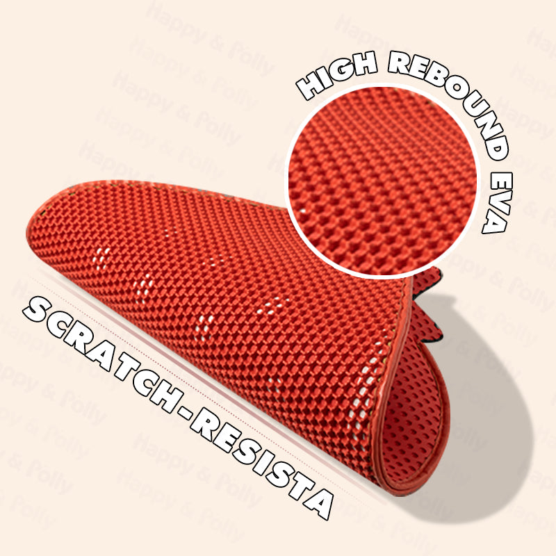 Double-Layer Strawberry Cat Litter Trapping Mat โ Keep Your Floors Clean