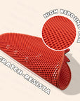 Double-Layer Strawberry Cat Litter Trapping Mat โ Keep Your Floors Clean