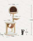 Dimensions of the Bird Nest Cat Tree