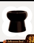 Black Ceramic Cat Bowl-For Round Faces