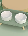 Bone China Double Cat Bowl