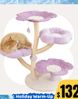 Purple Woven Flower Cat Tree