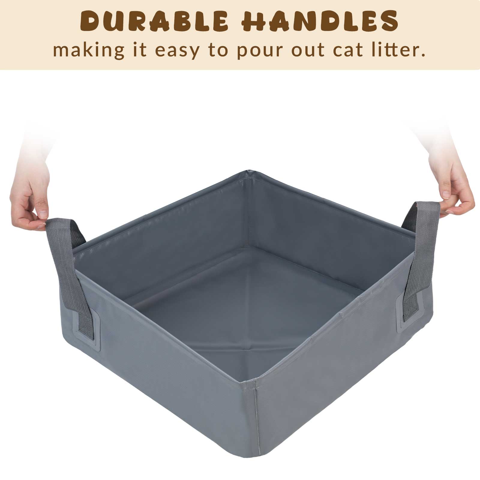 Portable Foldable Cat Litter Box – Perfect for Travel and Easy Cleanup Anywhere