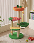 Fruit World Cat Tree in the corner of a living room