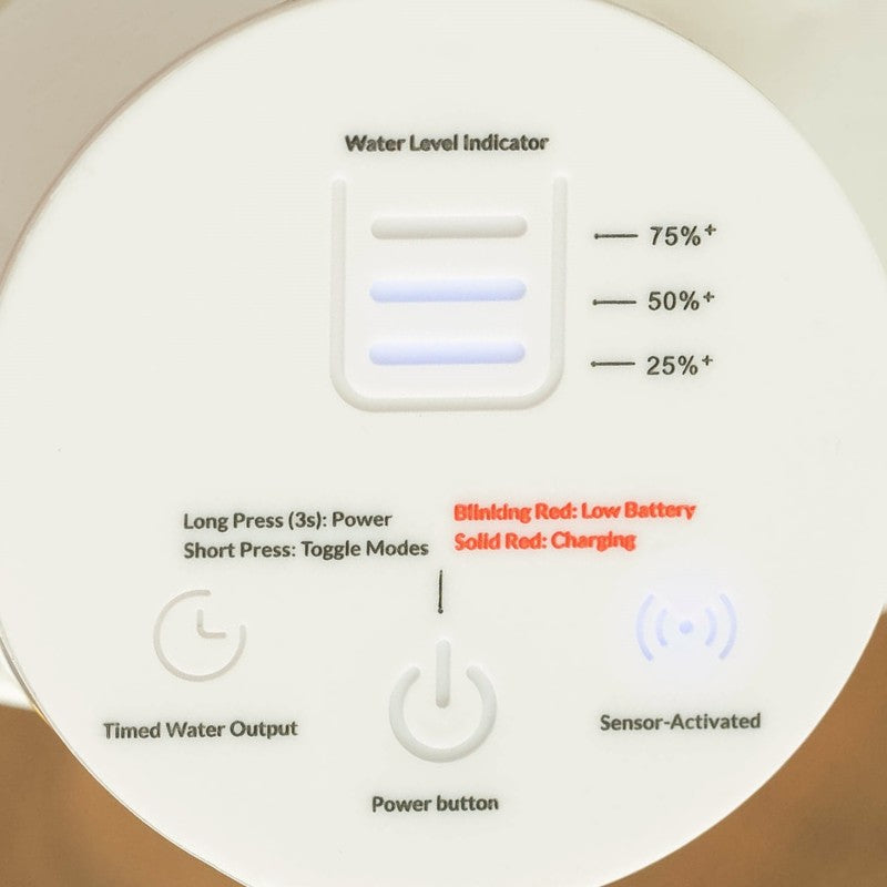 cat water fountain hub and water level indicator