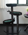 Gothic Style Cat Tree in retro green color