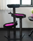 Gothic Style Cat Tree in rose red color