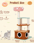 Medium Ice Cream Cat Tree-product size-Happy&Polly