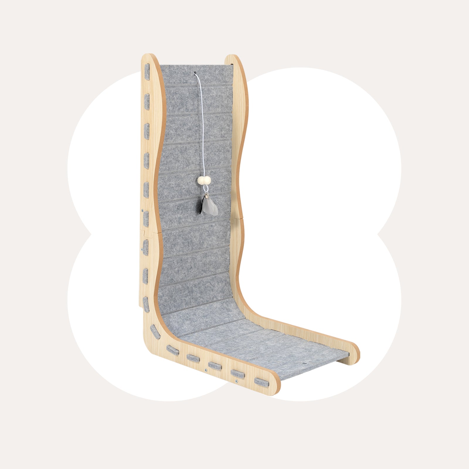 Modern Felt L-Shape Cat Scratcher – Happy & Polly