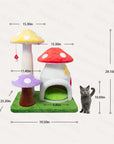 Dimensions of the Magic Mushroom Cat Tree