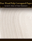Wood pulp corrugated scratching surface