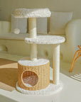 Milk Cloud Cat Tree in a minimalist modern living room