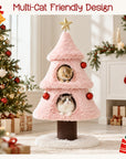 47.2" Decorative Vertical Christmas Tree-Style Cat Tree